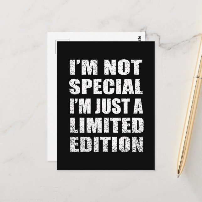 Funny sarcastic sayings adult humor introvert postcard (Front/Back In Situ)