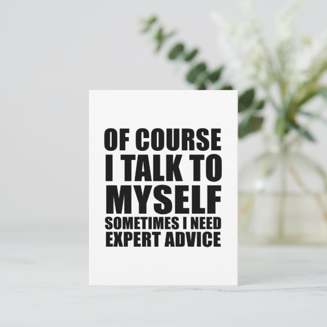 funny sarcastic sayings adult humor sarcasm postcard (Standing Front)