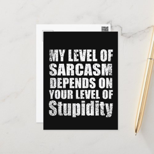 Funny sarcastic sayings famous quotes postcard