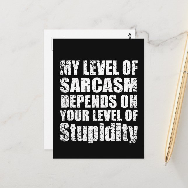 Funny sarcastic sayings famous quotes postcard (Front/Back In Situ)