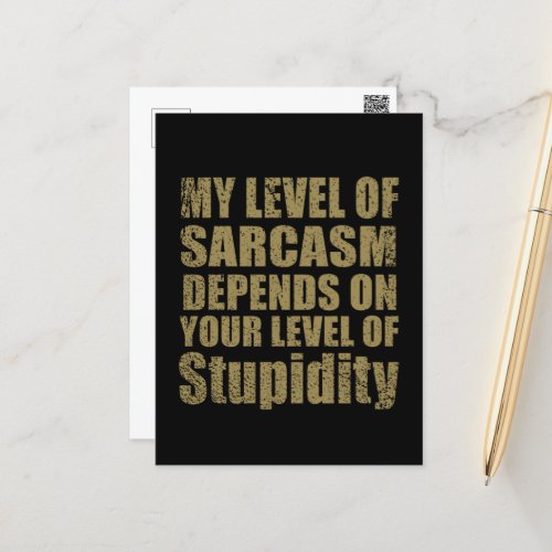 Funny sarcastic sayings famous quotes postcard