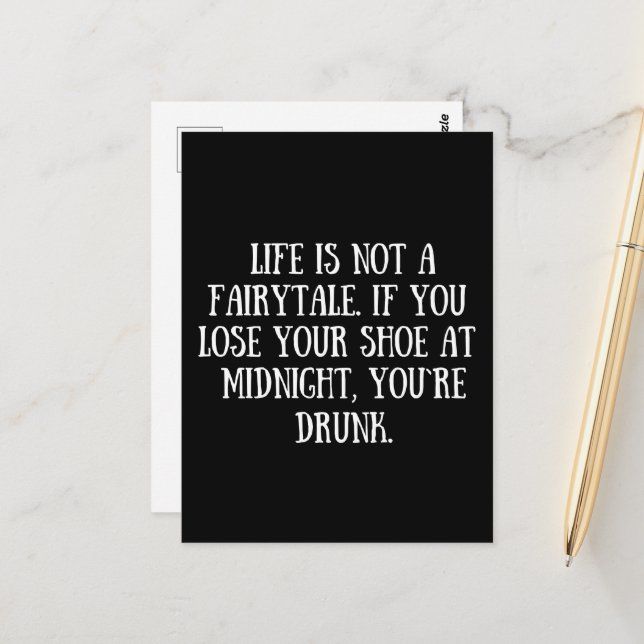 Funny sarcastic sayings famous quotes postcard (Front/Back In Situ)
