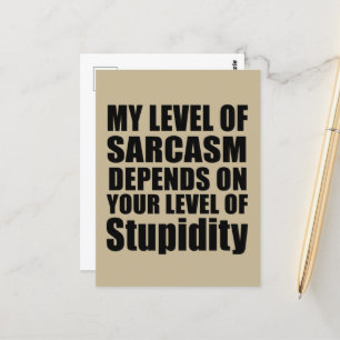 Funny sarcastic sayings famous quotes postcard