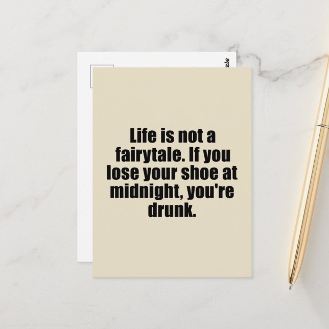 Funny sarcastic sayings famous quotes sarcasm postcard (Front/Back In Situ)