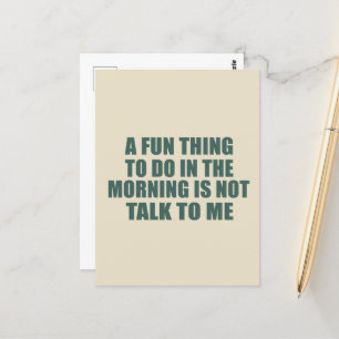 Funny sarcastic sayings introvert quotes postcard