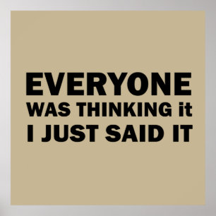 funny sarcastic sayings poster