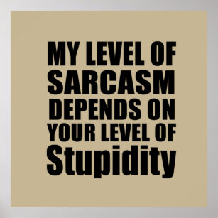 funny sarcastic sayings poster
