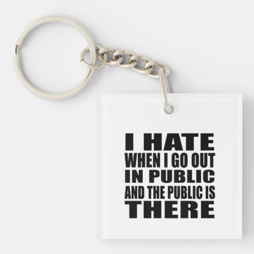 Funny sarcastic slogan adult humor introvert keychain