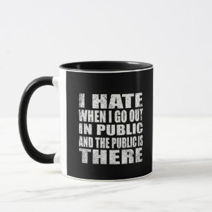 Funny sarcastic slogan adult humor introvert mug