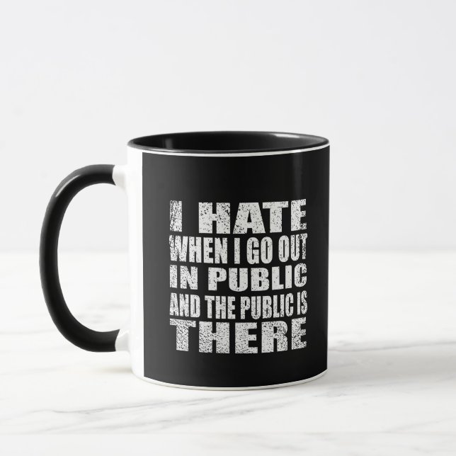 Funny sarcastic slogan adult humor introvert mug (Left)