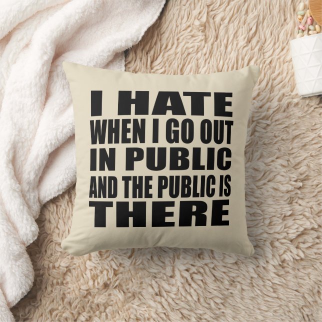 Funny sarcastic slogan adult humor introvert throw pillow (Blanket)