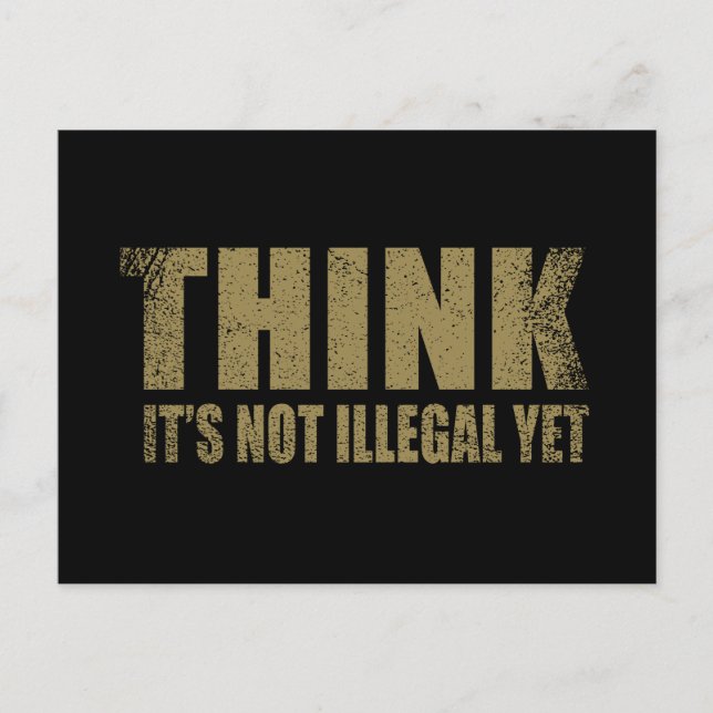 Funny sarcastic slogan adult humor sarcasm holiday postcard (Front)