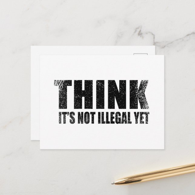 Funny sarcastic slogan adult humor sarcasm holiday postcard (Front/Back In Situ)