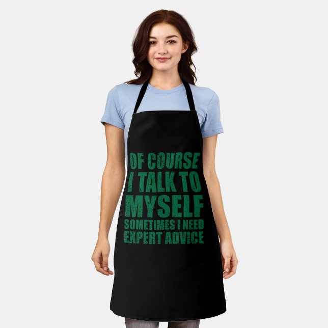 Funny sarcastic slogan humor sarcasm apron (Worn)