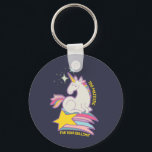 Funny Sarcastic Unicorn Too Majestic For Your BS Keychain<br><div class="desc">Cute,  sarcastic and funny unicorn design for those who love this majestic and magical unicorn. Decorated with star,  rainbow and glitter with funny quote Too Majestic For Your BS. If unicorn is your spirit animal,  this is perfect for you.Background color can be customized to your desired color.</div>