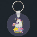 Funny Sarcastic Unicorn Too Majestic For Your BS Keychain<br><div class="desc">Cute,  sarcastic and funny unicorn design for those who love this majestic and magical unicorn. Decorated with star,  rainbow and glitter with funny quote Too Majestic For Your BS. If unicorn is your spirit animal,  this is perfect for you.Background color can be customized to your desired color.</div>