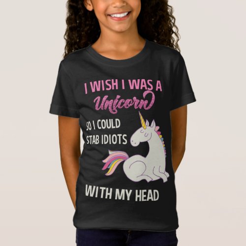 Funny Sarcastic Unicorn Unicorns Saying Adult Humo T_Shirt