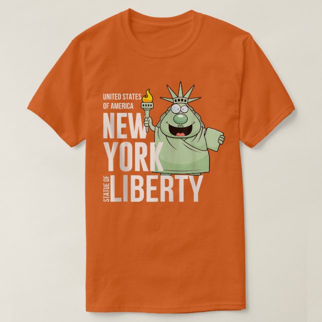 Funny Sarcastic USA New York Statue Of Liberty Car T-Shirt (Design Front)