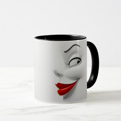 Funny Sarcastic Woman Face Wrap Mug
