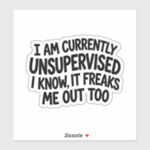Funny sarcastic work sticker