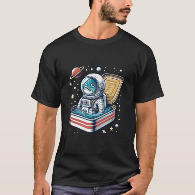  Funny Sardine Astronaut Shirt Retro (Front)