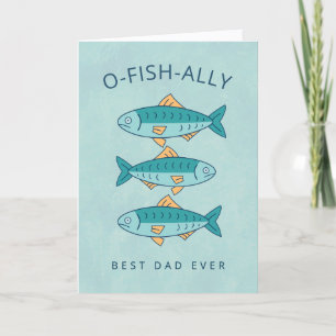Funny Sardine Fish Best Dad Ever Father's Day Card