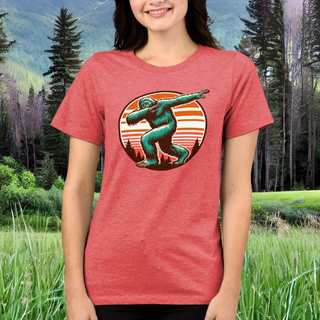 Funny Sasquatch Bigfoot Dabbing Personalized Tri-Blend Shirt (Creator Uploaded)