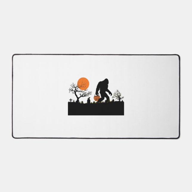 Funny Sasquatch Bigfoot Halloween Costume T-shirt Desk Mat (Front)