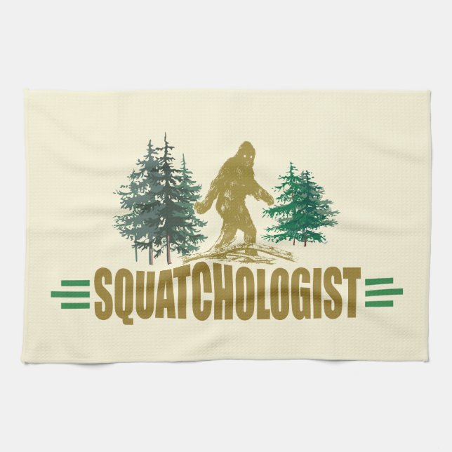 Funny Sasquatch, Bigfoot Towel (Horizontal)
