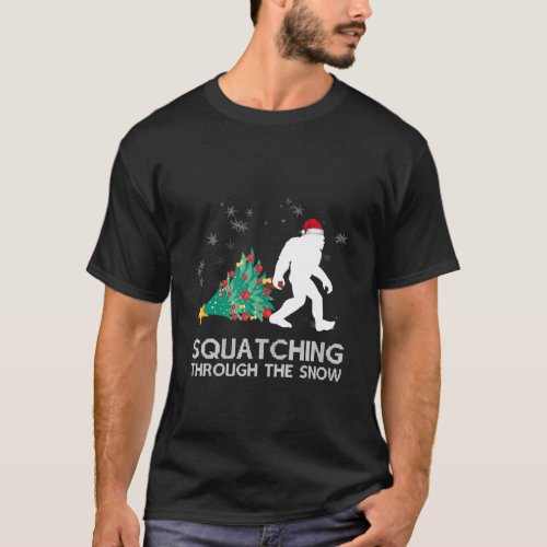 Funny Sasquatch Christmas Gift Squatching Bigfoot T_Shirt
