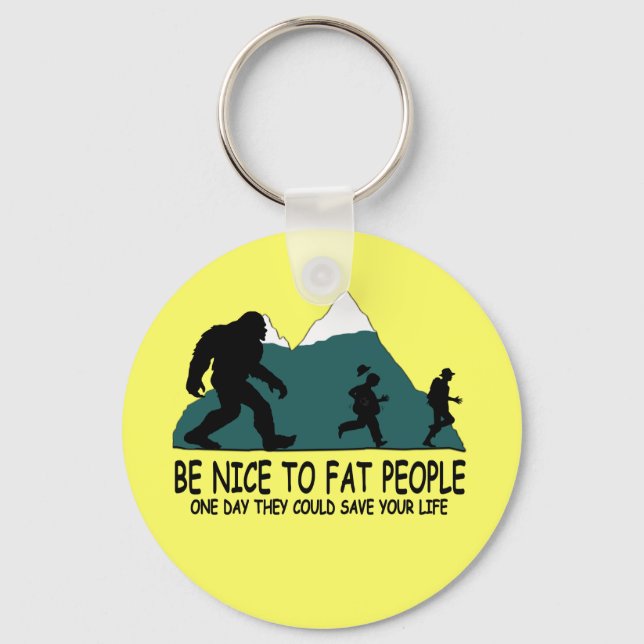 Funny Sasquatch Keychain (Front)