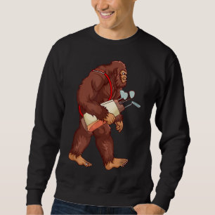 Funny Sasquatch Lover Golf Gift Bigfoot Golfer Gol Sweatshirt
