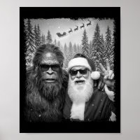 Funny Sasquatch Meme Cool Selfie With Santa Christ
