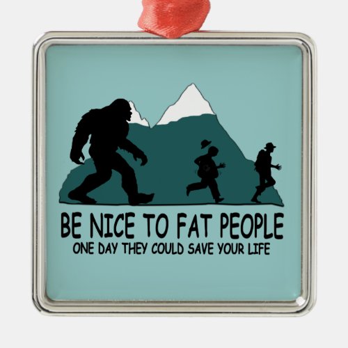 Funny Sasquatch Metal Ornament