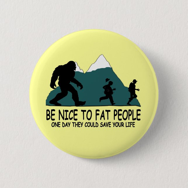 Funny Sasquatch Pinback Button (Front)
