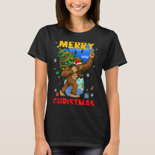 Funny Sasquatch Santa Bigfoot Christmas Tree Xmas T-Shirt