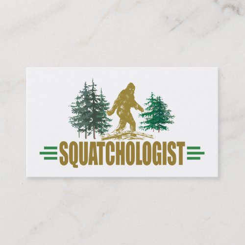 Funny Sasquatch Hunter Business Card Template