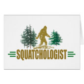 Funny Sasquatch, Squatchin, Squatching, Believer Cards (Front Horizontal)