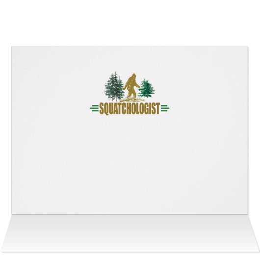 Funny Sasquatch, Squatchin, Squatching, Believer Cards (Inside Horizontal (Top))