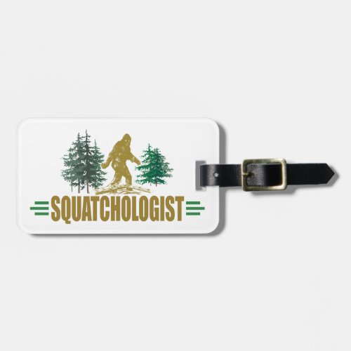 Funny Sasquatch Squatchin Squatching Believer Luggage Tag