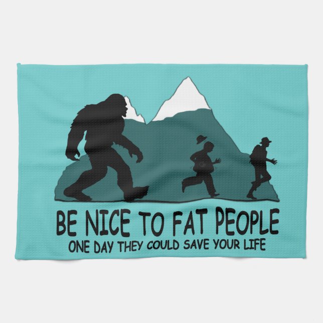 Funny Sasquatch Towel (Horizontal)