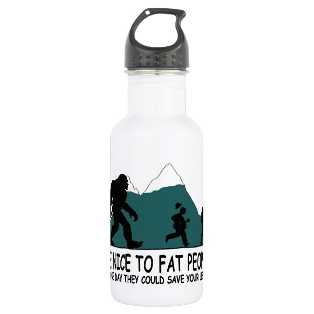 Funny Sasquatch Water Bottle (Front)