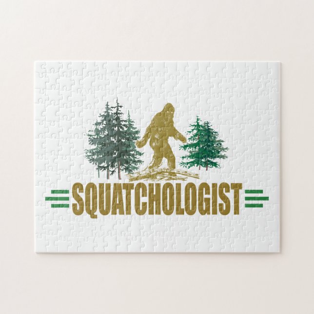 Funny Sasquatching, Sasquatch Hunter's Jigsaw Puzzle (Horizontal)