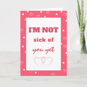 Funny Sassy Anti-Valentines Day Theme Pink Hearts Card