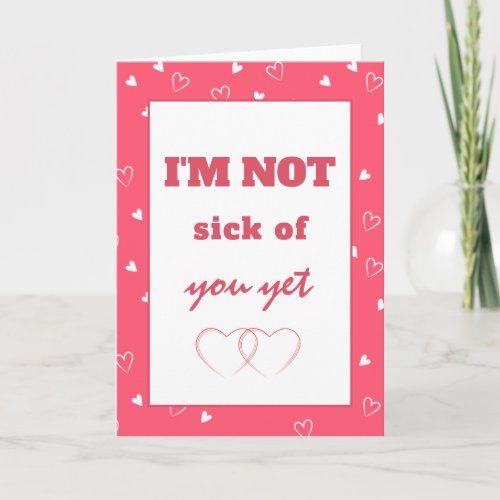 Funny Sassy Anti_Valentines Day Theme Pink Hearts Card