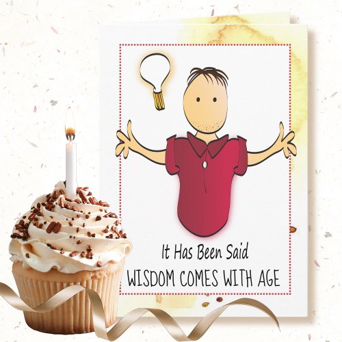 Funny Sassy Cartoon for Him Personalized Birthday Card