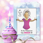 Funny Sassy Snarky African American Birthday Card<br><div class="desc">This funny and snarky card looks to be an encouraging birthday card ... . but wait for the punchline :)  Customize your message and her name</div>