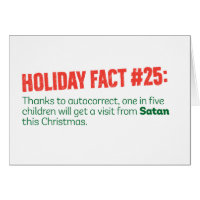 Funny “Satan” Autocorrect Christmas Card