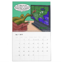 Funny Satire Dinosaur Cartoons Parody Humans Calendar