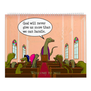 Funny Satire Dinosaur Cartoons Parody Humans Calendar